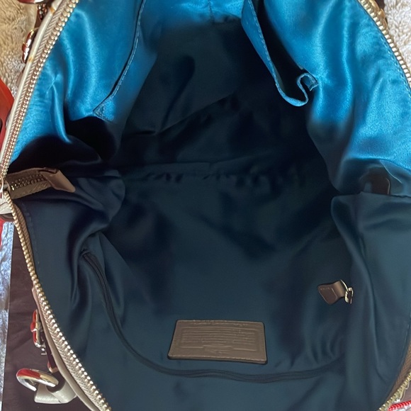 Coach Taupe-Grey Leather Saddle/Shoulder Bag - Picture 6 of 13